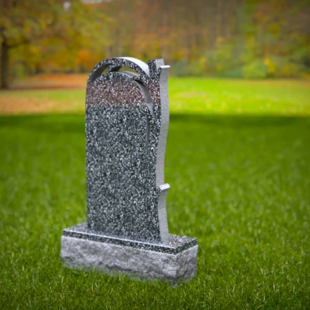 1506 - Granite Headstone with Tree and Arch Design - 3