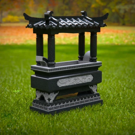 1595 - Traditional Asian-Style Memorial Monument in a Peaceful Setting - 7