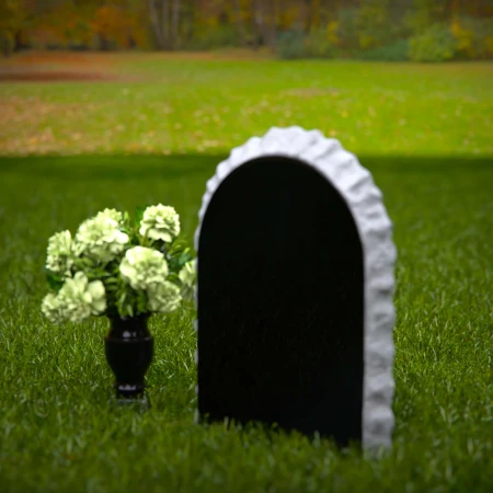 1269 - Granite Pet Memorial Headstone with Heart Design and Textured Edges – A Loving Tribute - 52