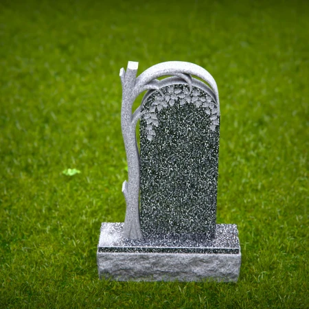 1506 - Granite Headstone with Tree and Arch Design - 6