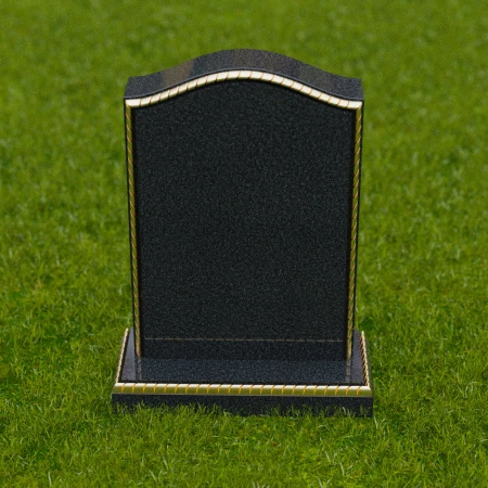 1700 - Classic Memorial Headstone with Elegant Border Detailing - 2