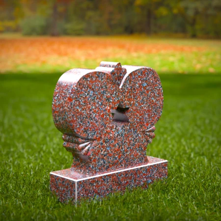 1404 - Heart-Shaped Memorial with Star of David - 2