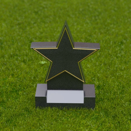 1703 - Star-Shaped Memorial Headstone for a Shining Tribute - 1