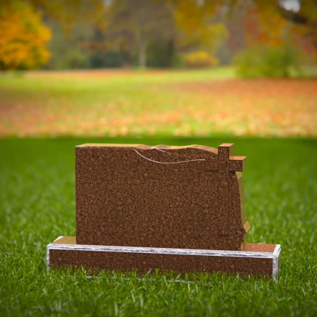 1394 - Christian Memorial Headstone with Artistic Cross Design