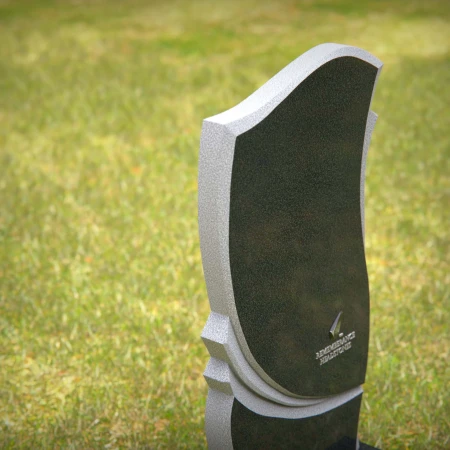 1244 - Modern Curved Granite Headstone – Contemporary Memorial Design - 28