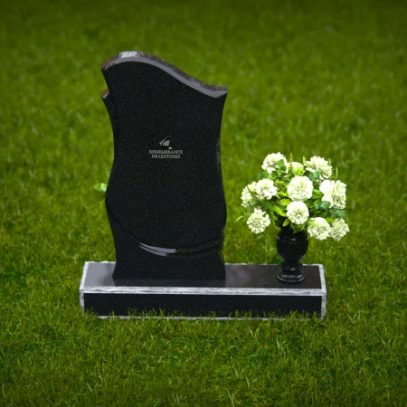 1318 - Elegant Wave Design Headstone