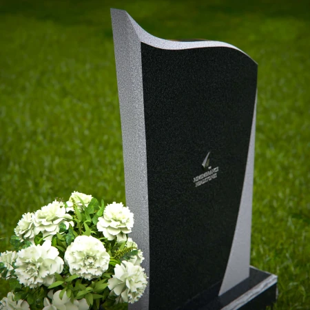 1344 - Modern Curved Memorial Headstone - 51