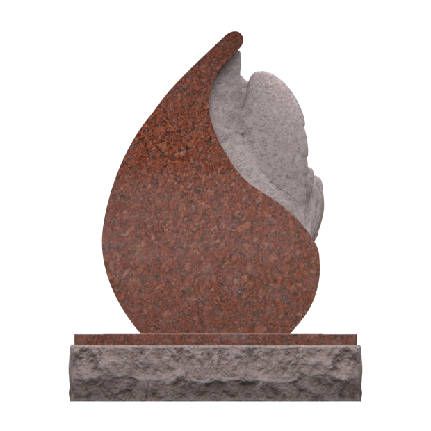 1205028 - Geformtes Denkmal mit geschnitztem Engel, der Rosen hält