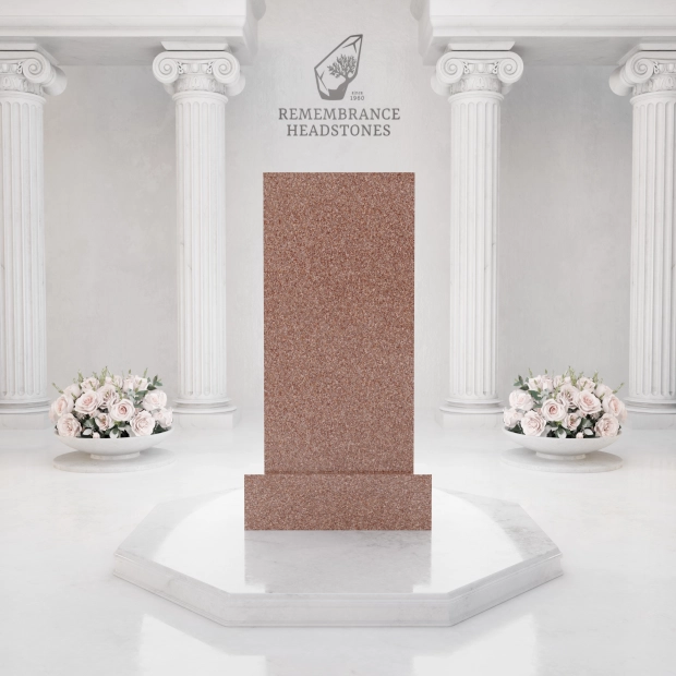 Luxury Upright Granite Monument — Mosque Engraving