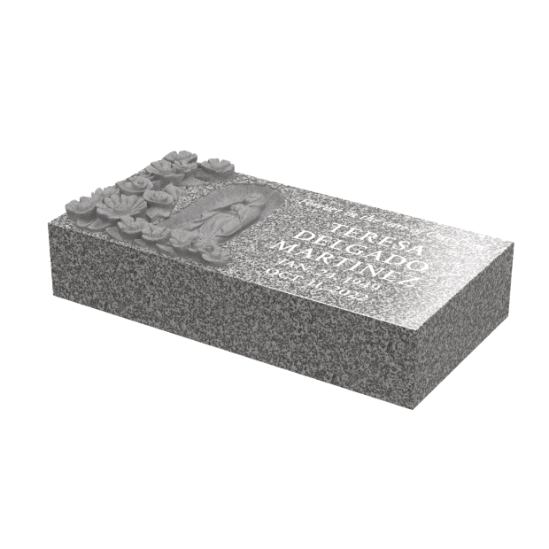 1102144 - Flache Markierung mit Jungfrau Maria und Rosen