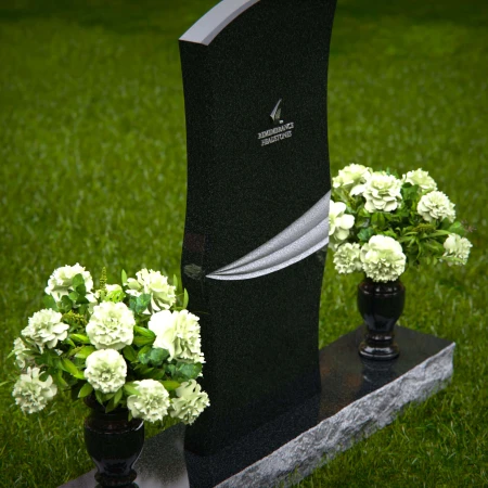 1369 - Elegant Curved Granite Headstone – Timeless Memorial Design - 29