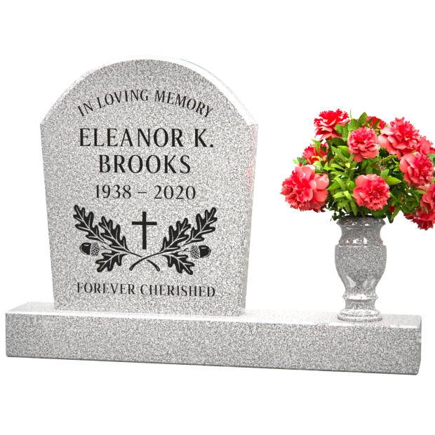 1201057 - Classic Arched Granite Headstone