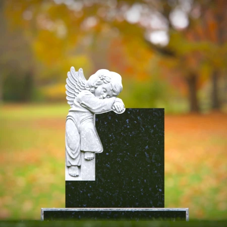 1440 - Children’s Memorial Headstone with Sleeping Angel Design - 8