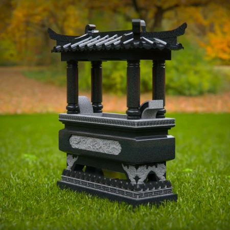 1595 - Traditional Asian-Style Memorial Monument in a Peaceful Setting - 2