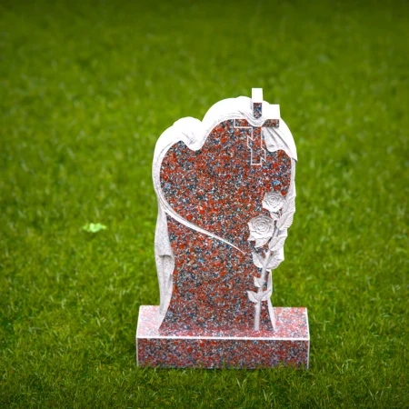 1542 - Heartfelt Rose Tribute Headstone - 8