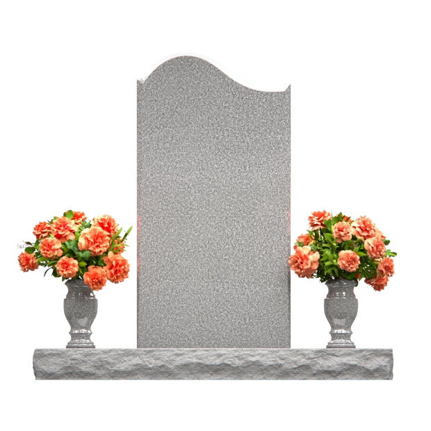 1201001 - Elegante Lápida Vertical con Arreglo Floral