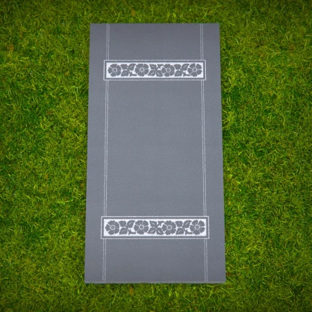 1635 - Elegant Granite Flat Grave Marker – Custom Memorial Headstone - 4