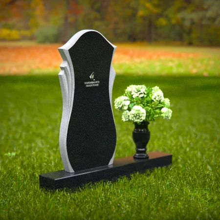 1366 - Elegant Curved Granite Headstone – A Timeless Memorial Tribute - 45