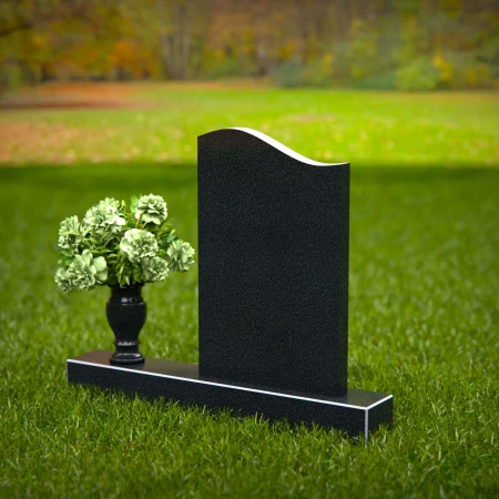 1340 - Graceful Curved Headstone with Elegant Design - 45