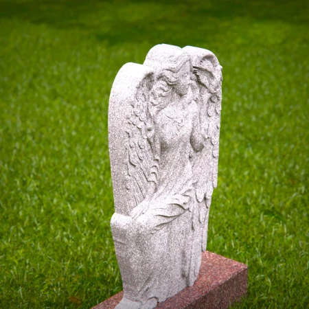 1528 - Graceful Angel Memorial Headstone - 4