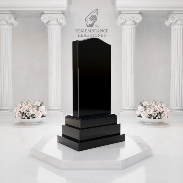 Luxury Praying Angel Granite Headstone with Cross Relief