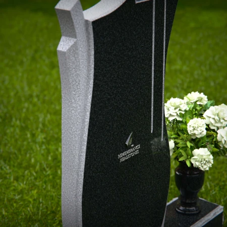 1368 - Graceful Granite Cross Headstone – A Symbol of Faith and Remembrance - 38