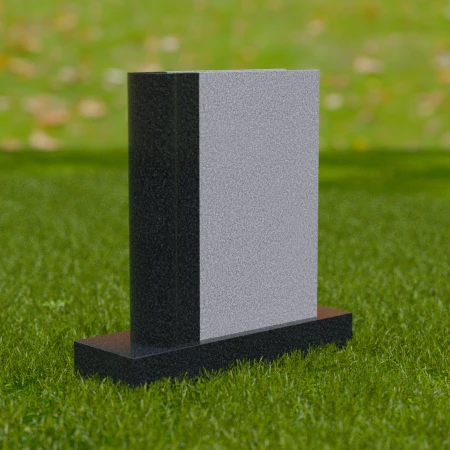 1698 - Modern Two-Tone Memorial Headstone - 1