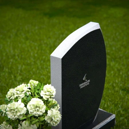 1327 - Modern Angled Headstone with Vase Inclusion - 46