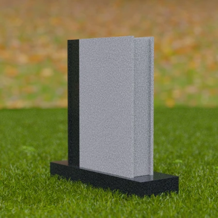 1698 - Modern Two-Tone Memorial Headstone - 4