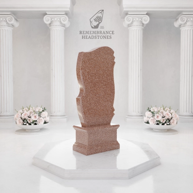 Luxury Virgin Mary Carved Granite Memorial