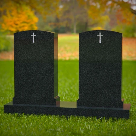 1649 - Elegant Companion Headstones in a Serene Resting Place