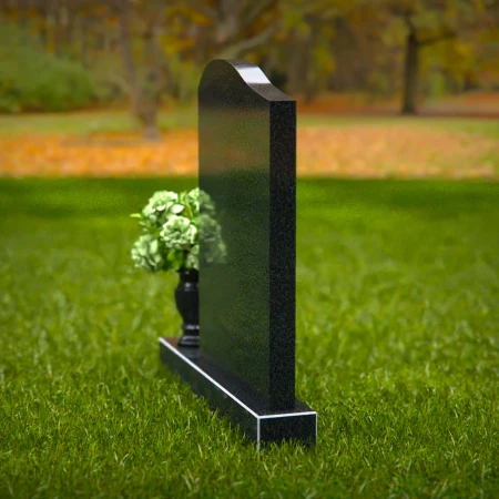 1328 - Timeless Upright Headstone with Rounded Top - 51