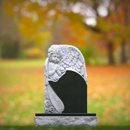 1438 - Children’s Memorial Headstone with Angel and Heart Design - 3