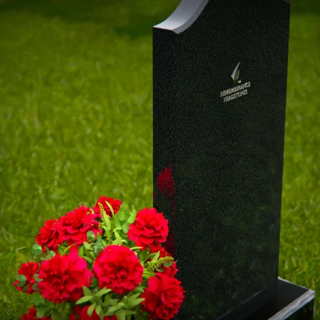 1289 - Classic Upright Granite Headstone with Flower Vase - 52