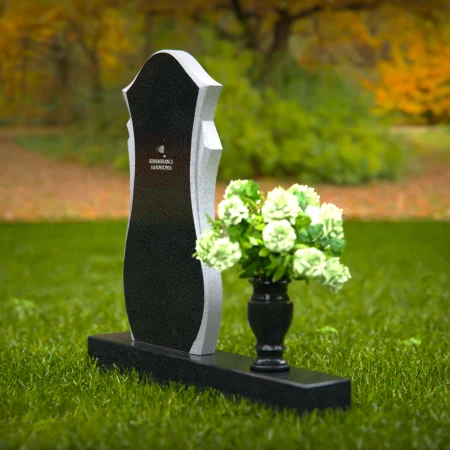 1366 - Elegant Curved Granite Headstone – A Timeless Memorial Tribute - 47