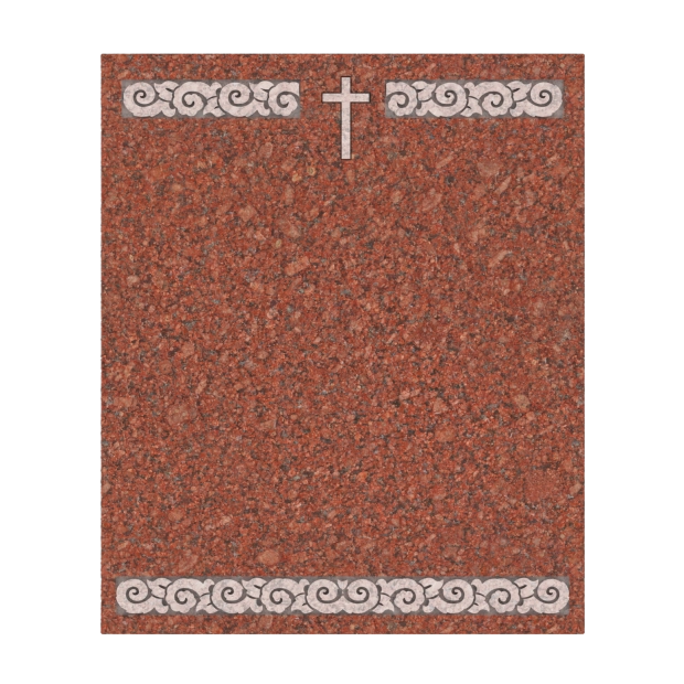 1605153 - Half Ledger with Cross and Ornament Detail