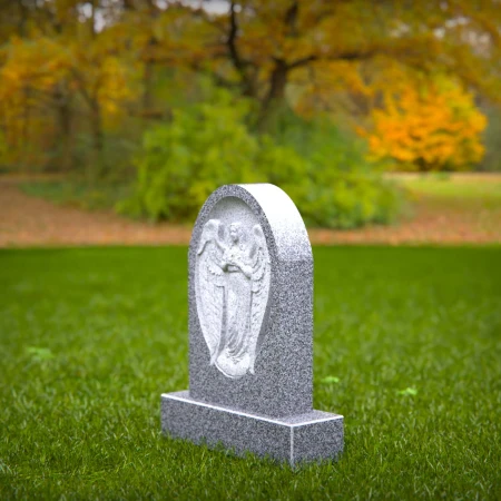 1545 - Angel-Carved Granite Headstone – A Symbol of Eternal Peace - 5