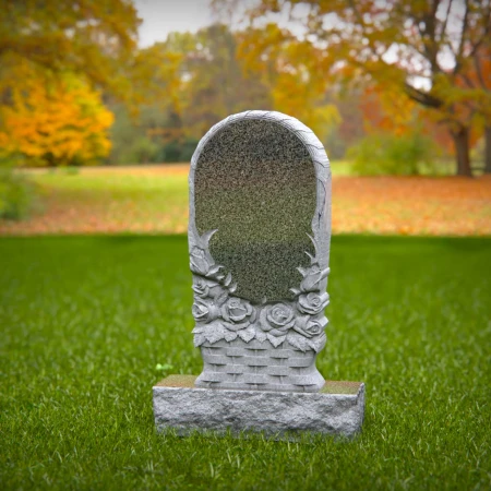 1541 - Basket of Roses Memorial Headstone