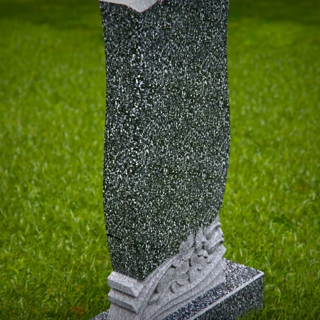 1497 - Granite Headstone with Floral Engraving – Elegant Memorial Design - 7