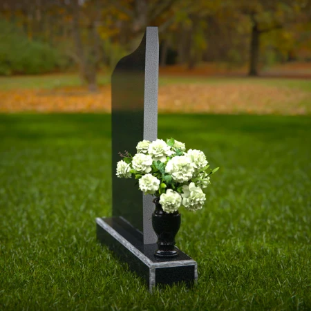 1344 - Modern Curved Memorial Headstone - 47