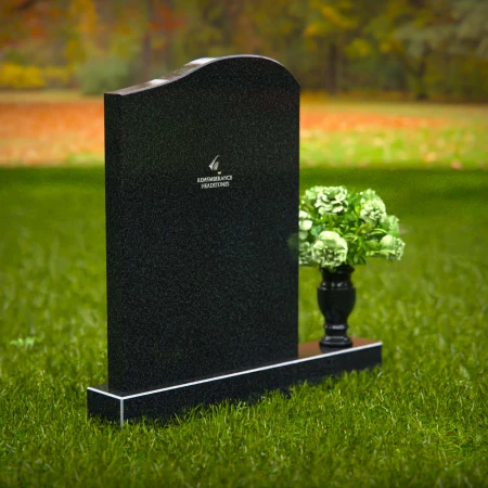 1328 - Timeless Upright Headstone with Rounded Top - 54