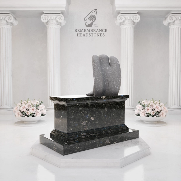 Luxury Marble Angel Columbarium Bench