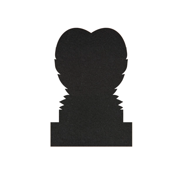 1201121 - Heart-Shaped Headstone with Leaves