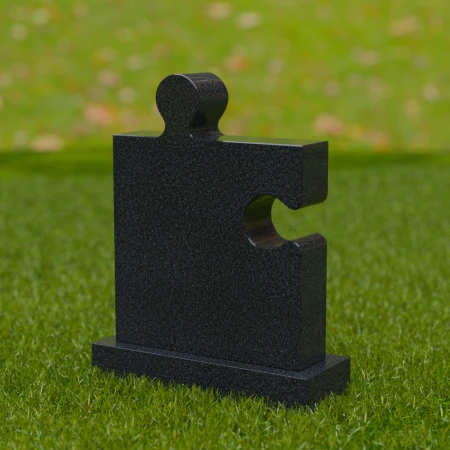 1695 - Unique Puzzle Piece Memorial Headstone - 5