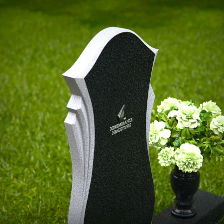 1366 - Elegant Curved Granite Headstone – A Timeless Memorial Tribute - 52