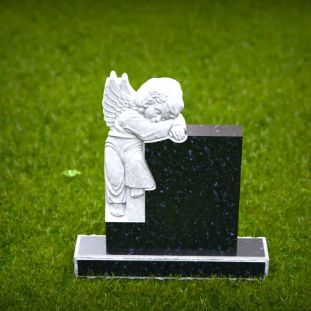 1440 - Children’s Memorial Headstone with Sleeping Angel Design - 5