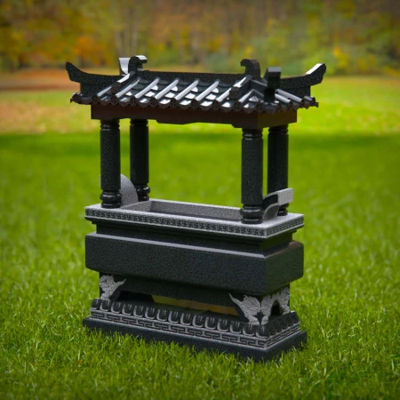 1595 - Traditional Asian-Style Memorial Monument in a Peaceful Setting - 3