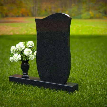 1346 - Modern Wave Design Headstone - 56