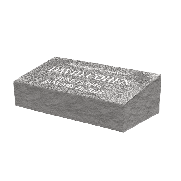 1404134 - Schräger Grabstein mit Floral Harmony