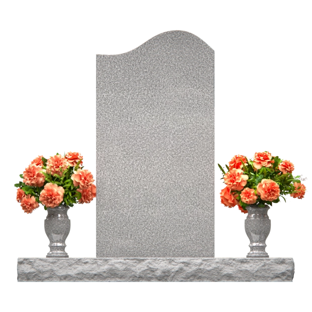 1201001 - Elegante Lápida Vertical con Arreglo Floral